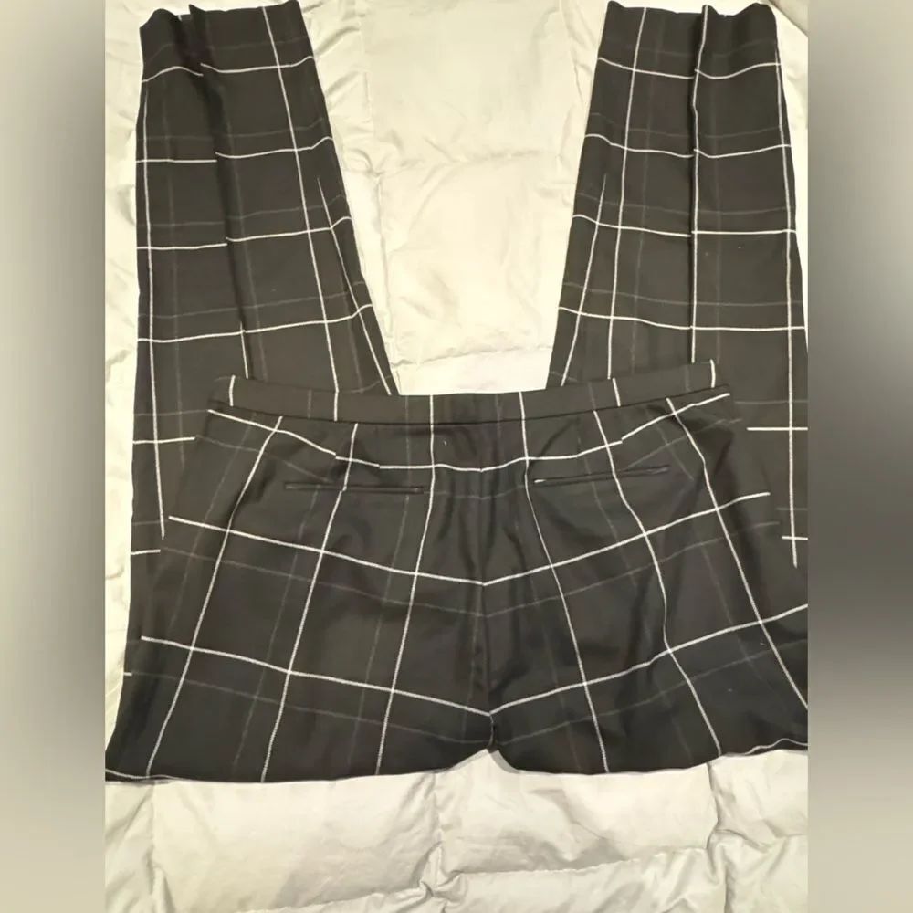 Elie Taharie tailored Black and White Plaid Pants in US size 12 - Picture 6 of 11